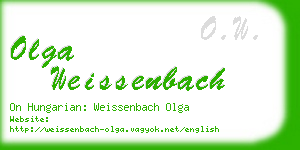 olga weissenbach business card